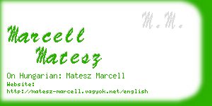 marcell matesz business card